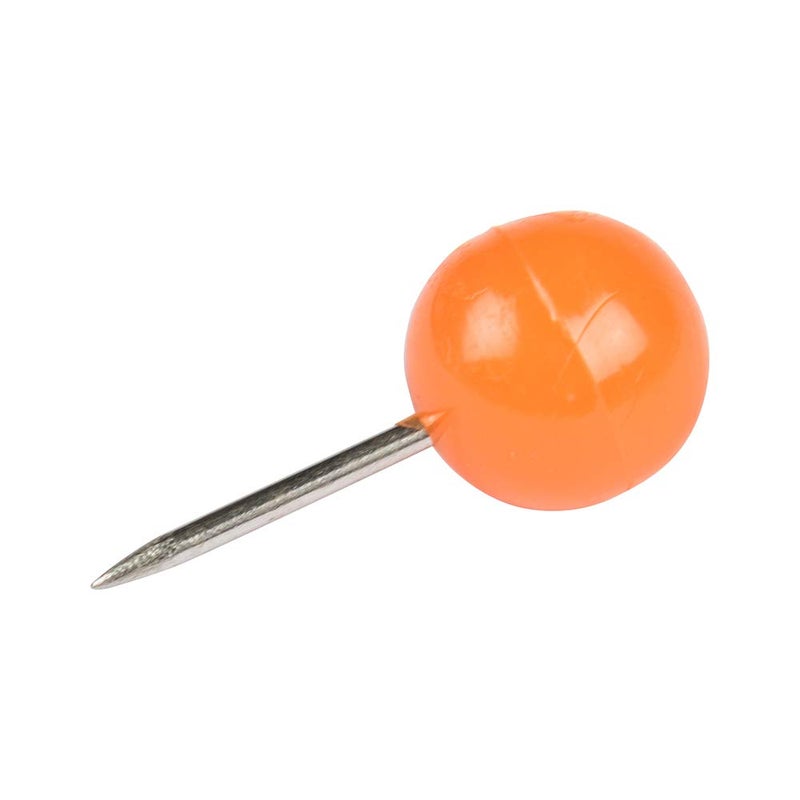 JAM PAPER Colorful Push Pins - Round Head Map Thumb Tacks - Orange Pushpins - 100/Pack - Image 3
